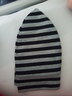 飞翔兔全棉睡帽纯棉春夏薄保暖防风男女睡觉厚包头套头巾光头化疗月子帽 春季夏季薄款纯棉套头帽-黑条纹 M码(头围54-57cm) 实拍图