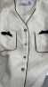 lagogo拉谷谷法式小香风短袖衬衫女夏季新款设计感小众蝴蝶结t恤 米白色(V2) 165/L/40 晒单实拍图