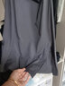 太平鸟女装撞色潮流T恤裙2024夏季简约短袖长裙收腰抽褶裙子 深灰 L 实拍图