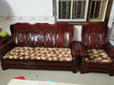花语缤纷 加厚毛绒红木沙发垫实木沙发坐垫椅垫坐垫可拆洗 枫叶 52*150（三人） 实拍图
