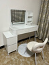 度曼尼（DUMANNI）奶油风梳妆台卧室现代简约小户型实木化妆台桌斗柜书桌镜子一体 奶白100桌+收纳柜+镜+羊羔蝴蝶椅 整装 实拍图
