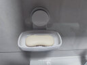 北杉 香皂盒肥皂盒卫生间置物架双层沥水免打孔肥皂架壁挂式香皂架 单层款 实拍图