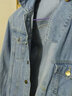 杉则牛仔外套男夹克青年韩版修身潮流帅气工装外套男生大码牛仔衣春秋 YD988-浅蓝 常规 M 实拍图