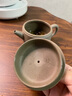 沐磁 李新生纯手工汉瓦紫砂壶宜兴原矿蟹壳青大口泡茶壶家用功夫茶具 心经汉瓦壶-200cc 实拍图