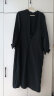 无印良品（MUJI）女式 木棉混双层纱织长袖连衣裙长裙裙子衬衫裙 BC2IOC4S 黑色 L 165/88A 晒单实拍图