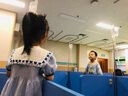 ASK JUNIOR女童裙子夏季薄款小童时尚爱心娃娃领学院风格子甜美公主裙 蓝色 实拍图