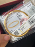 中国黄金（CHINA GOLD）黄金手镯古法足金金镯子女素圈婚嫁送妈妈女友生日情人节礼物 约10.20g圈口56（推荐） 实拍图