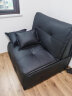 库禾智能电动沙发床可折叠简约卧室客厅小户型单双人无线遥控沙发 黑色 0.9米电动海绵款+猫爪布 晒单实拍图