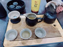 祥业 旅行功夫茶具套装家用便携包户外泡茶单人随身快客杯日式小套装 黑陶雅沁（金线）侧把壶四杯干泡盘礼盒套装8头 实拍图