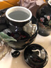 傲世景德镇陶瓷器新中式花瓶工艺品客厅摆件酒柜玄关茶室博古架装饰品 乌金釉清荷将军罐+底座 实拍图