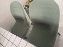 亿翔华太（YIXIANGHUATAI）大弧形异形餐椅套罩半圆形椅套垫子靠背一体椅背简约现代弹力Y9 绿色 实拍图