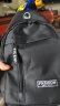 南博耐森单肩背包斜挎包2023新款跨境男士牛津布胸包多功能运动户外休闲 黑色-单层 实拍图