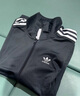 adidas经典复古三条纹双拉链宽松夹克外套男女秋季阿迪达斯三叶草 黑色   2XL 实拍图