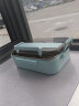 尚信 304不锈钢饭盒便当盒保温学生食堂分格带盖便携分隔型上班族餐盒 1L蓝色2格+勺筷 实拍图