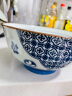 靓佳花之海釉下彩7英寸1个装耐高温高脚大号面碗汤碗 陶瓷碗 防烫碗 晒单实拍图
