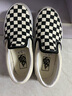 VANS范斯童鞋官方 Slip-On棋盘格亲子款舒适一脚蹬中大童帆布鞋 黑白棋盘格 30码 实测内长18.5cm 实拍图
