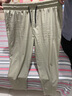 真维斯（Jeanswest）凉感休闲裤男装夏季薄款松紧腰透气显瘦九分裤JR 卡其2970 3XL 实拍图