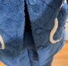 芬腾 睡衣女冬季夹棉三层加厚绒新款长袖开衫家居服套装 星空兰女 M 实拍图