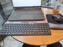 罗技（Logitech） K580 无线蓝牙键盘 超薄键盘 安静办公学生手机支架键鼠套装平板电脑办公键鼠套装 毕业高考礼物 K580 星空灰+M750L黑(中大手多设备套装) 实拍图
