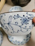 陶趣居 日本进口小蓝芽陶瓷米饭碗汤碗泡面碗复古碗日式家用餐具釉下彩 12.8*6.3cm 中号平底蒸碗 5英寸 实拍图