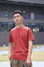 AK ARMY纯棉重磅短袖t恤男夏季款男士休闲百搭圆领复古体恤纯色打底衫 砖红色 M 实拍图