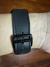 istrap苹果手表表带真皮爱马仕同款牛皮适用apple watch表带S10/9/8/7/6/5/SE男女士iWatch ultra2手表带 黑色黑线丨黑色配件 44/45/46MM表盘【适用Wat 实拍图