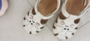斯纳菲（Snoffy）女童学步凉鞋夏季儿童防撞包头凉鞋乖巧猫咪宝宝公主鞋 白色21 晒单实拍图
