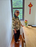 珂俪莎中年妈妈装夏装洋气上衣中老年女装春夏七分袖宽松T恤衬衫两件套 MFL-A78 绿色【七分袖+黑色裤】 XL 【适合105-120斤】 实拍图