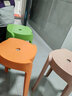 顺喆家用凳子塑料凳加厚餐凳圆凳客厅餐厅可叠放椅凳换鞋凳高凳子简约 加厚4把装-粉橘绿蓝 实拍图
