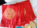 喜当当（xidangdang） 婚庆锦缎喜糖袋通用礼品袋喜糖盒首饰袋喜糖包装喜蛋袋布袋福袋 锦缎红色喜字 中号（10个装） 实拍图