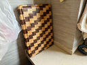 原森太进口棋盘格切菜板抗菌防霉家用案板加厚厨房实木砧板刀板菜墩子 实拍图