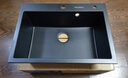 悍高（HIGOLD）石英石水槽洗菜盆单槽厨房水槽洗碗池台上台下盆厨房洗菜水池 680*480黑色裸槽 实拍图