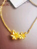 六福珠宝足金栀子花黄金项链女款套链含吊坠 计价 GMGTBN0009A 约4.47克 实拍图