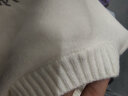 韩芯漫秋冬款慵懒风毛衣女宽松韩版学生学院风长袖针织上衣百搭针织衫女 可爱白色 均码 实拍图