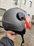 LS2摩托车头盔男女士半覆式安全帽子复古个性电动车四季半盔OF562 哑浅灰 XXL（建议60-61头围） 实拍图