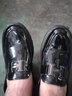 卡帝乐鳄鱼（CARTELO）男士皮鞋男韩版潮流百搭春季休闲青少年增高黑色英伦亮皮豆豆鞋潮 流苏 加绒 40 实拍图