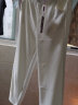 唐谜（TANGMI）窄版阔腿裤子女夏季薄款2024新款高腰垂感雪纺休闲宽松直筒长裤 白色 29/XL(115-125斤) 晒单实拍图