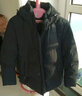 啄木鸟羽绒服男中老年人加厚连帽爸爸冬装中年男士外套大码宽松爷爷衣服 短款-虾青色 3XL(建议155-170斤) 实拍图