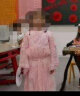 喵驼汉服女童儿童古装汉服春秋儿童中国风超仙古装汉服古风6-13岁女童樱花公主襦裙唐装学生女孩新款古装 粉色裙子+鞋子 120 实拍图