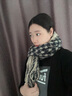 浩冠 围巾女秋冬季韩版百搭长款披肩加厚保暖围脖格子冬天学生千鸟格 酒红色 实拍图