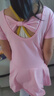 驰动儿童舞蹈服女童练功服春夏短袖考级服装连体服棉芭蕾舞裙粉色2XL 实拍图