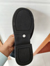 卓诗尼经典气质乐福鞋平底中跟套脚女鞋春夏时尚百搭女单鞋 黑色 38 实拍图