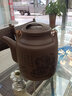 家用紫砂大茶壶宜兴原矿手工茶壶特大提梁壶大号泡茶壶功夫茶具泡茶器大容量凉水壶大容量耐热茶壶洋桶壶3L 诗画提梁1500毫升加4小杯无内胆 实拍图