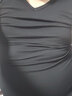 简束 背心男夏纯色棉质v领宽肩运动背心修身紧身打底汗衫男士无袖t恤 黑色 3XL （85kg左右） 实拍图