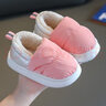 镭镭鸭冬季儿童棉拖鞋包跟亲子棉鞋大童保暖加绒加厚防水鞋居家 粉色 24 -25码内长15cm2-3岁 实拍图