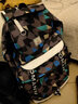 帆特西潮流初中高中大学生书包男士减负双肩包大容量背包15.6英寸电脑包 格子印花 大号 实拍图