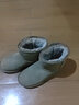 意尔康女靴短筒棉鞋一脚蹬时尚短靴女简约轻便雪地靴 26322W 浅棕色 39  实拍图