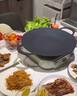 鼎时烤盘生铁铁板烧盘铸铁煎饼锅户外卡式炉炭火电磁炉烤肉锅35cm 实拍图