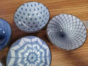 波佐見 日本进口青花陶瓷日式饭碗釉下彩圆形小碗分餐餐具用品套装家用 蓝绘5件套小碗11.5cm*6cm*250ml 实拍图