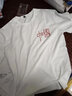 雅鹿短袖t恤男纯棉夏季新款休闲运动青少年学生宽松大码宽肩男士T恤衫 白你好未来 L （重120-130斤高165-170） 实拍图